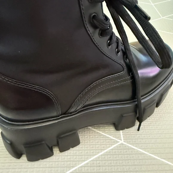 Women's Black Monolith Combat Boots - Picture 13 of 16